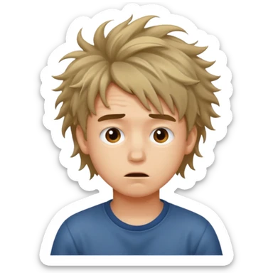 Confused boy sticker