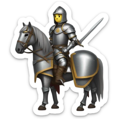 an medieval mystical knight sticker