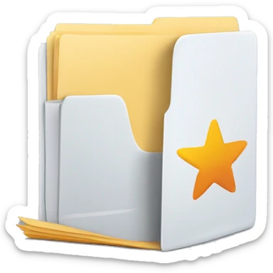 folder full of documents and uni logo sticker