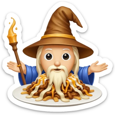 Poutine wizard sticker