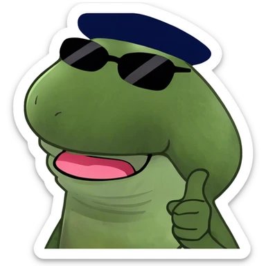 Tongue out with teeth smile  sticker