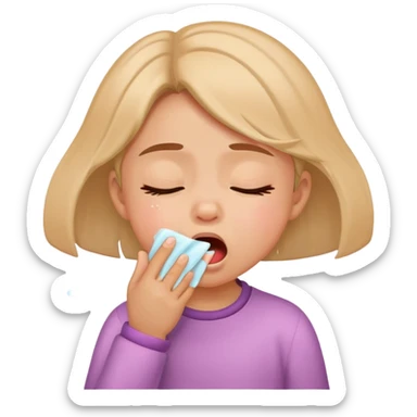 child girl sneezing sticker