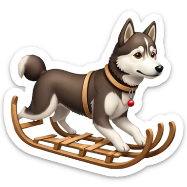 Dog sled sticker
