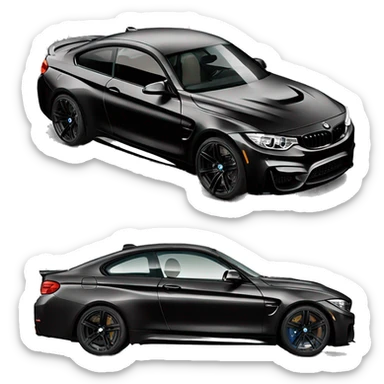 Bmw m4 noir sticker