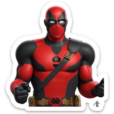 masked superhero in bodysuit sticker