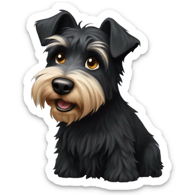 Black scruffy terrier sticker
