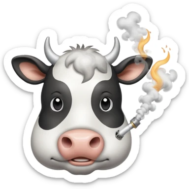 cow smoke weed sticker