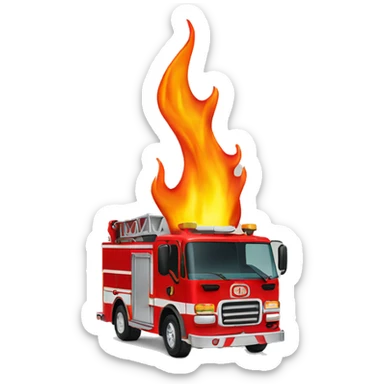 Fire truck crying sticker