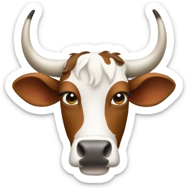 longhorn cow sticker