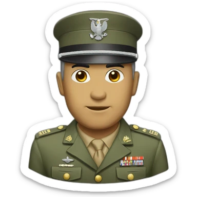 Military General Emoji Basic sticker
