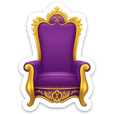 purple king throne sticker