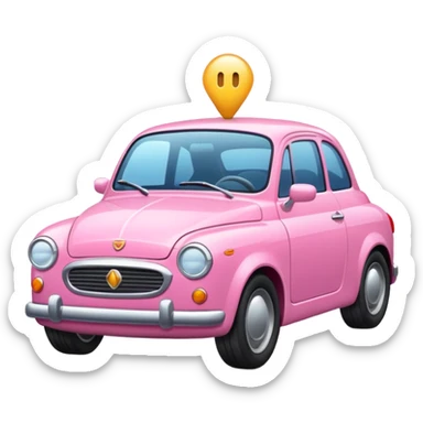 coche rosa clarito sticker