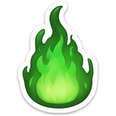 green fire sticker