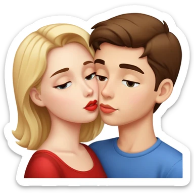  یه پسر درحال بوسیدن زن sticker