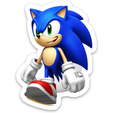 sonic feliz sticker