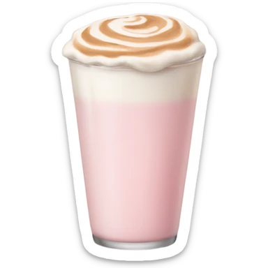 Light Pink latte classy in glass sticker