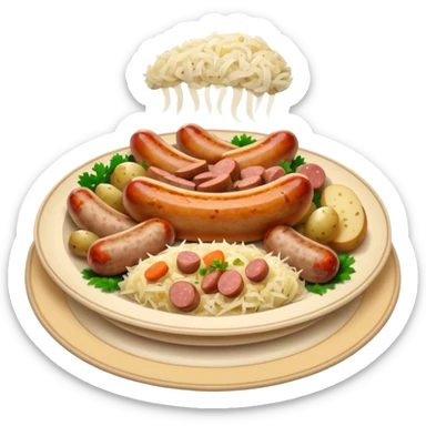 choucroute dans assiette sticker