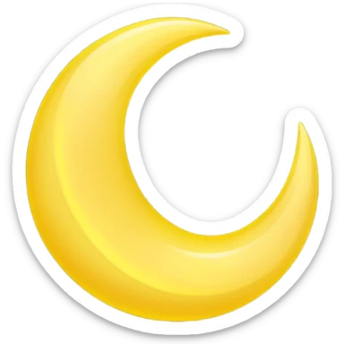 Crescent moon sticker