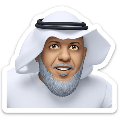 boy with beard on grey sticker