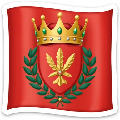 peux tu me générer le drapeau de l'empire romain en mode emoji drapeau basique avec une couronne de l'aurier et marquer SPQR au milieux sticker