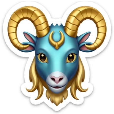 Make a logo for dj with sea goat with a name of Deejay Harris  sticker