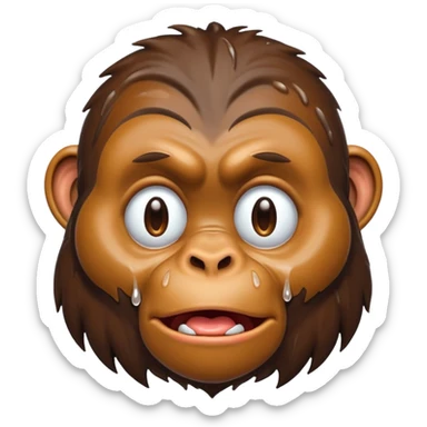 ape crying sticker
