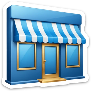 Emoji for an e-commerce marketplace: a web storefront, digital shop, or online shopping symbol. sticker