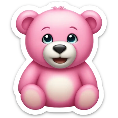 Pink bear cute sticker