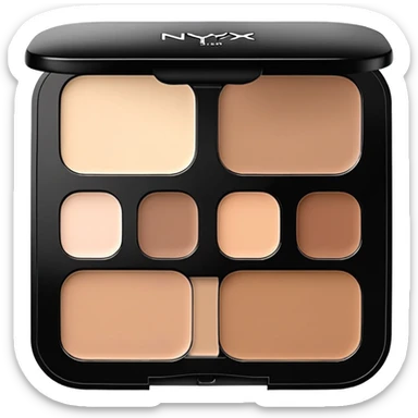 NYX Face Sculpting Palette(sculpture,highlighter,powder)  sticker