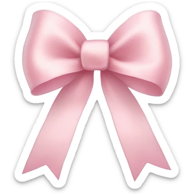 light pink ribbon bow sticker