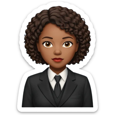 Black teacher/professor looking like the fictional character Annalise Keating from How To Get Away With Murder sticker
