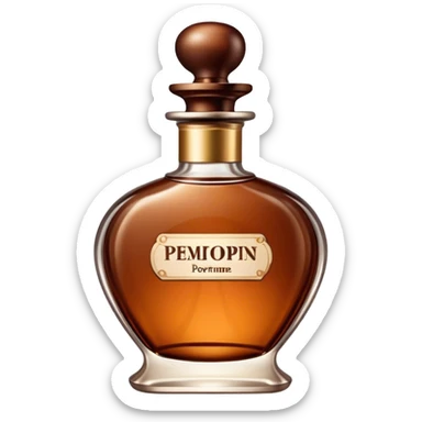 Perfume vintage classic brown sticker
