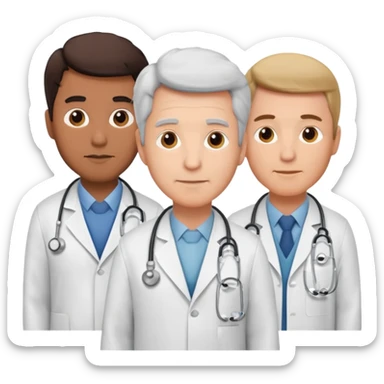 5 doctor staff all men make the differ in age sticker
