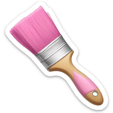 Small Paintbrush with pastel pink handle sticker