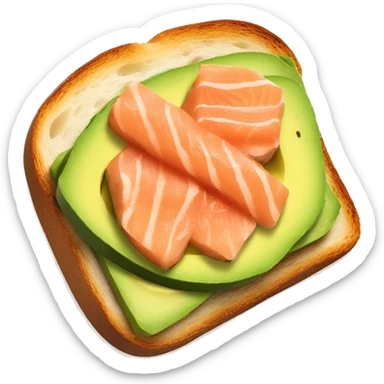 Avocado toast with salmon  sticker
