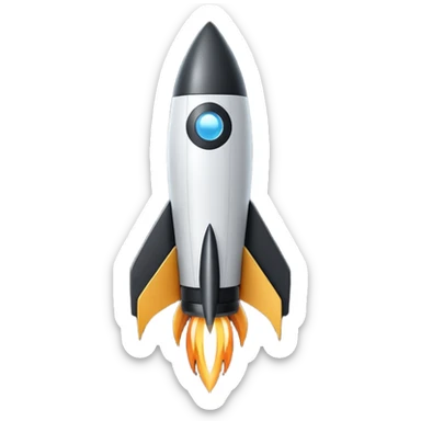 Create an emoji in which it is representing AI logo similarly like the logo of Chat GPT ,Gemini but different completely different and very professional not simple and try to make it in black and white colour . This AI named Vimaan means rocket AI so try to make it in sticker