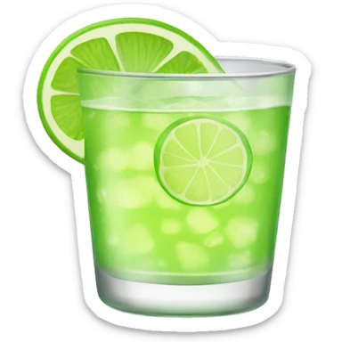Drink with lime sticker