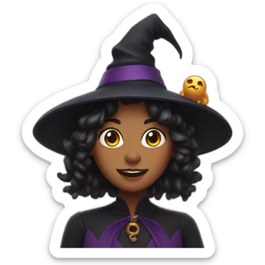 Witch with her bestie sticker