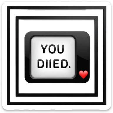 You Died Screen from Elden ring sticker