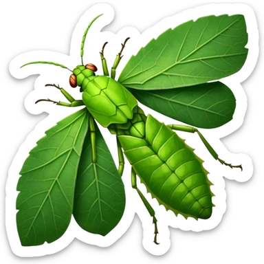 Leaf Insect colored sticker