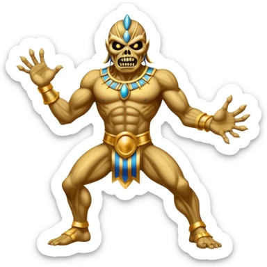 iron maiden monster powerslave egypt eddie elegante glamour sparkle dance sticker