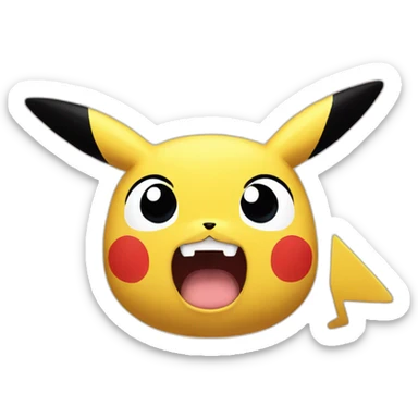 pikachu scared sticker
