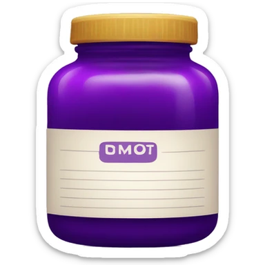 a short and little fat jar of purple ink  sticker