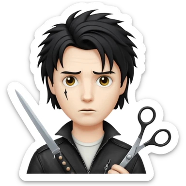 edward scissorhands emoji sticker