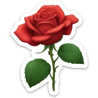 red Rose blooming sticker