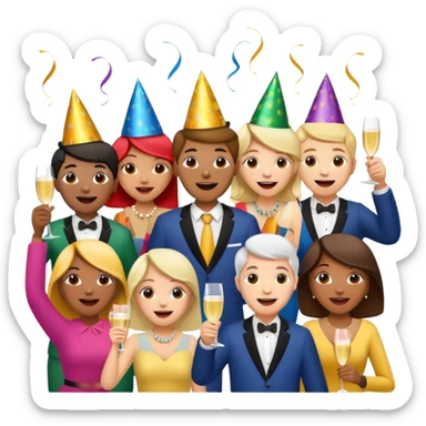 cheers and shouting happiness sticker