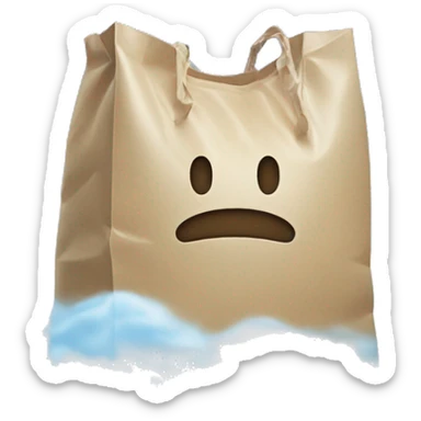 Plastic bag on sky sticker