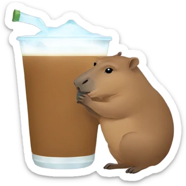 capibara tomando mat mate sticker