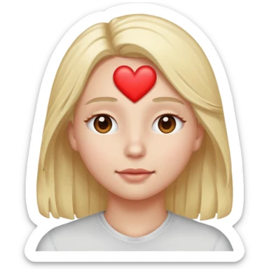 someone with heart on their eyes sticker