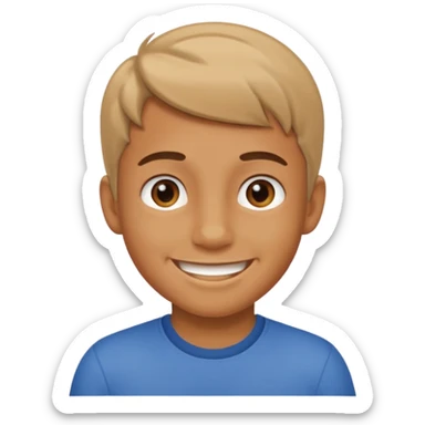 Boy saying 67 sticker